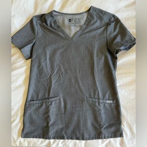 Figs Graphite Casma Scrub Top XXS